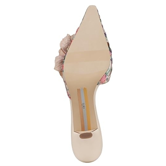 💕🔹️Sam Edelman 🔹️rose Multi Floral Women's BELLA dress  Mules/ Heels. - Picture 5 of 7